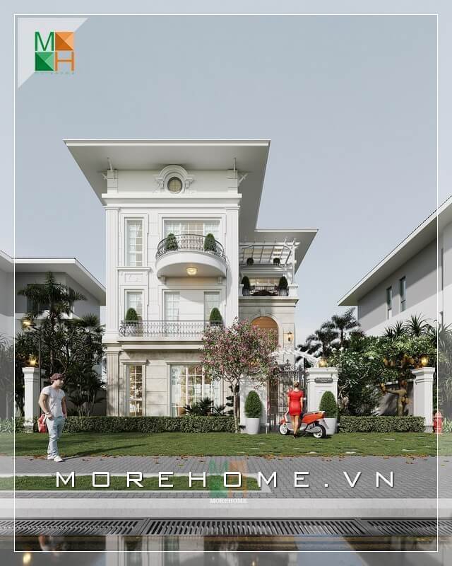 thiết kế biệt thự 3 tầng